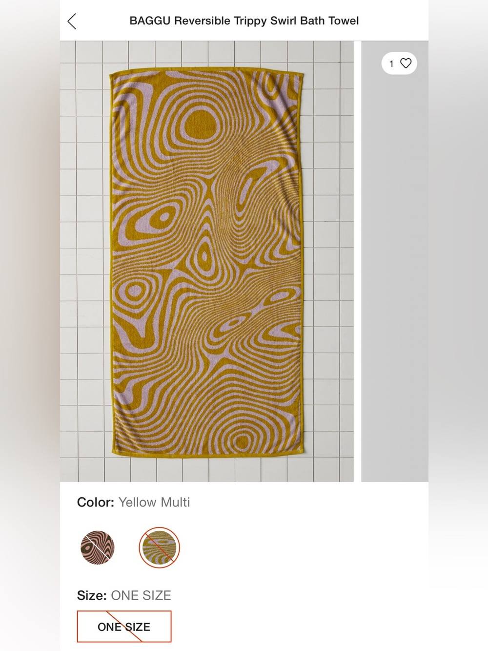 Baggu Bath Towel - Yellow Multi Color